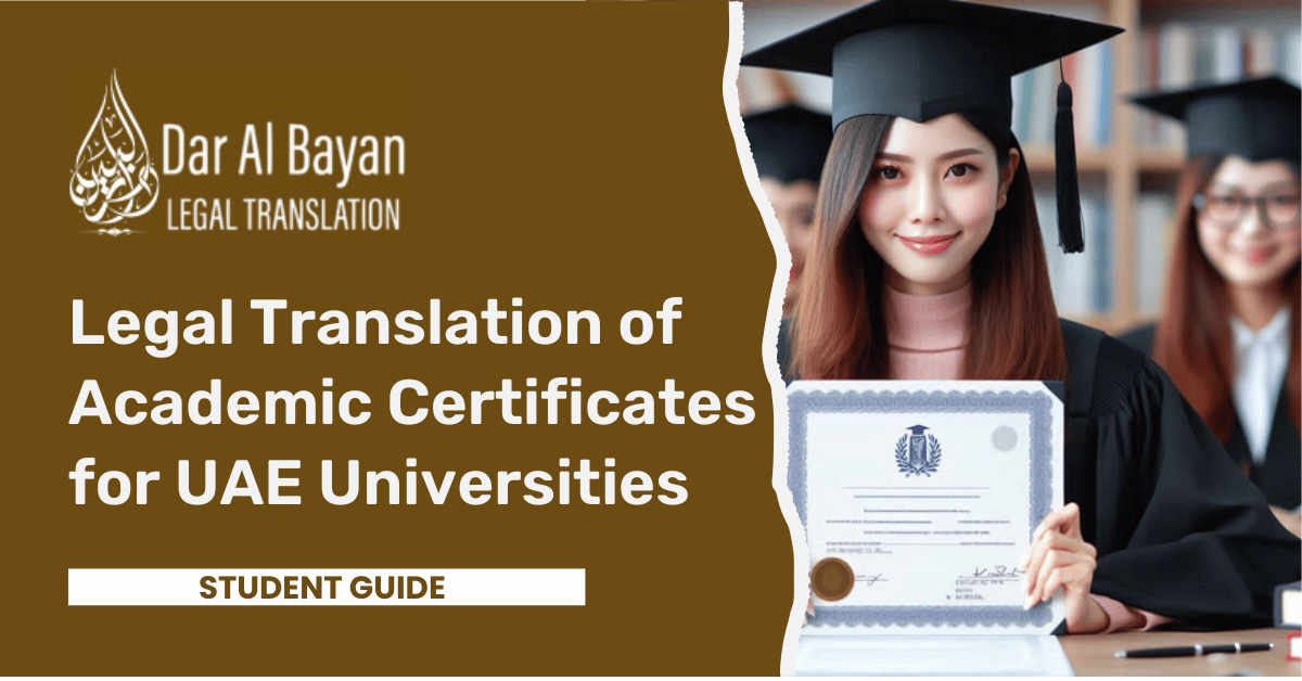 Legal Translation of Academic Certificates for UAE Universities