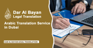 Certified Arabic Legal Translation service in Dubai