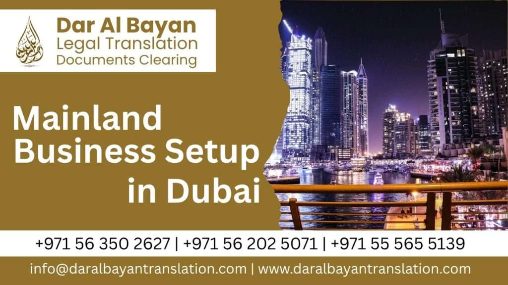 Mainland Business Setup in Dubai