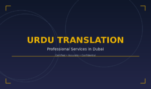 Urdu Translation Services in Dubai