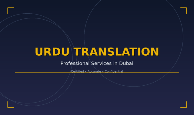 Urdu Translation Services in Dubai