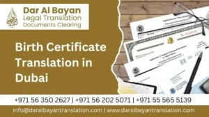 Birth Certificate Translation in Dubai