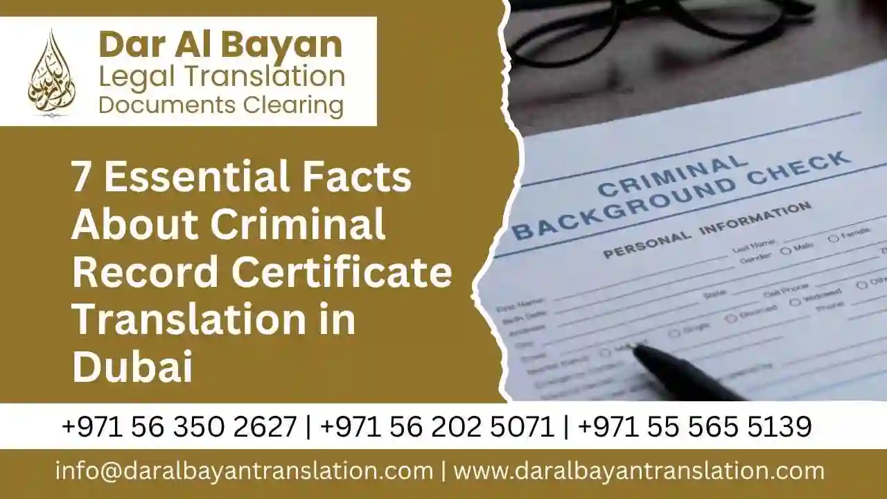 Criminal Record Certificate Translation in Dubai