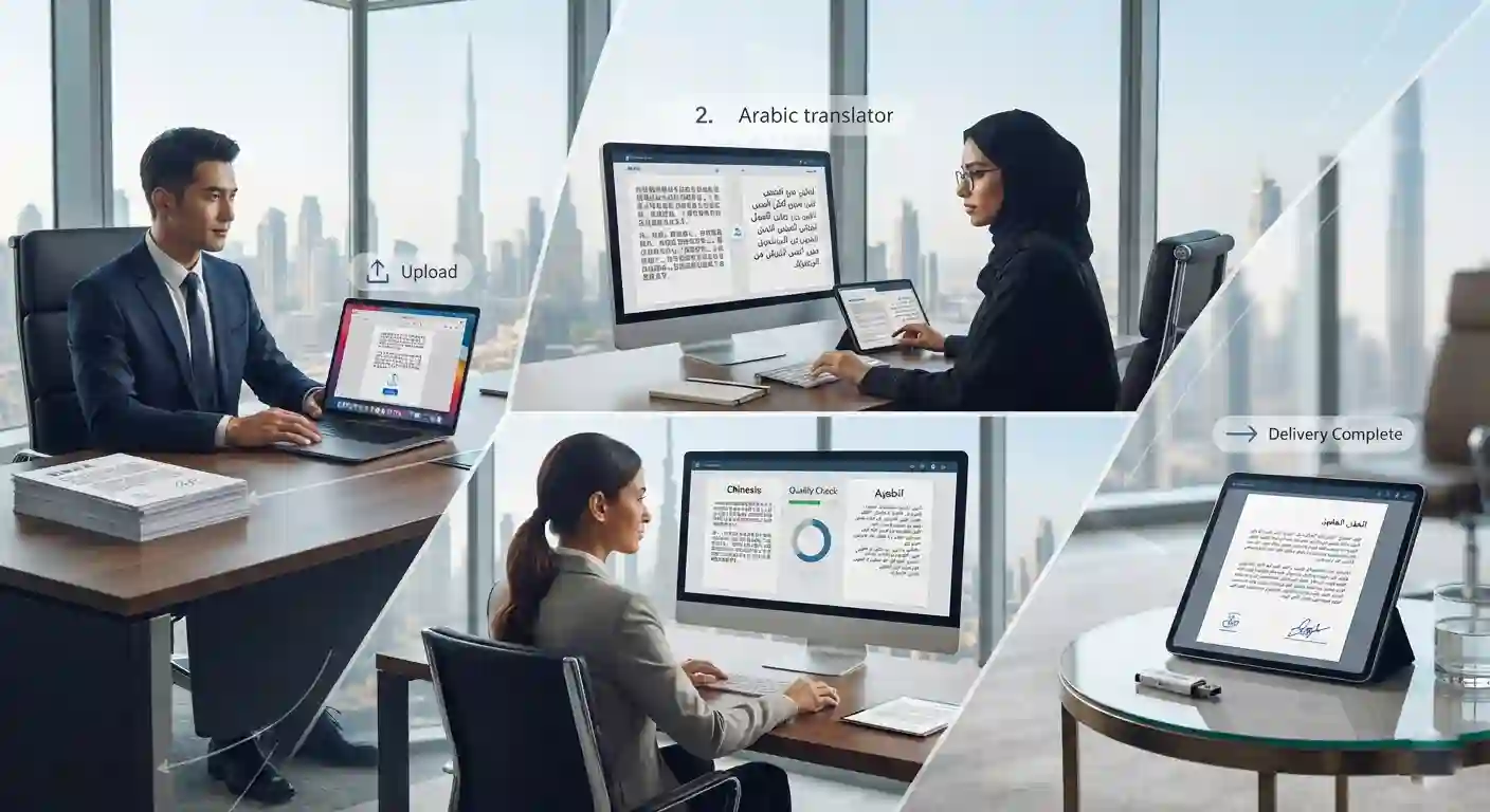 Chinese to Arabic translation process in Dubai