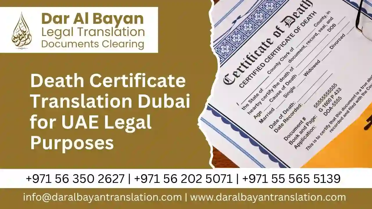 Professional death certificate translation services in Dubai