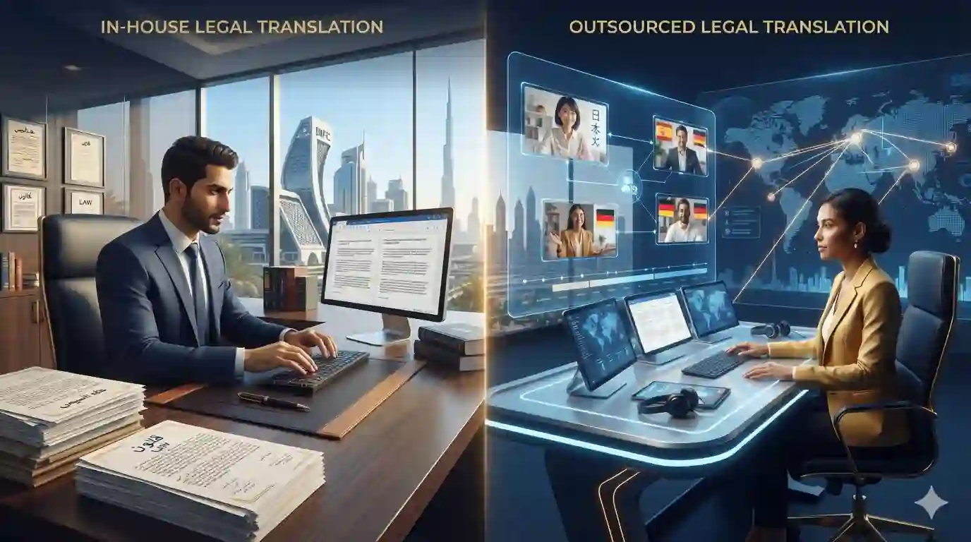 In-house vs outsourced legal translation for Dubai law firms