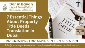 Property title deeds translation for Dubai Land Department