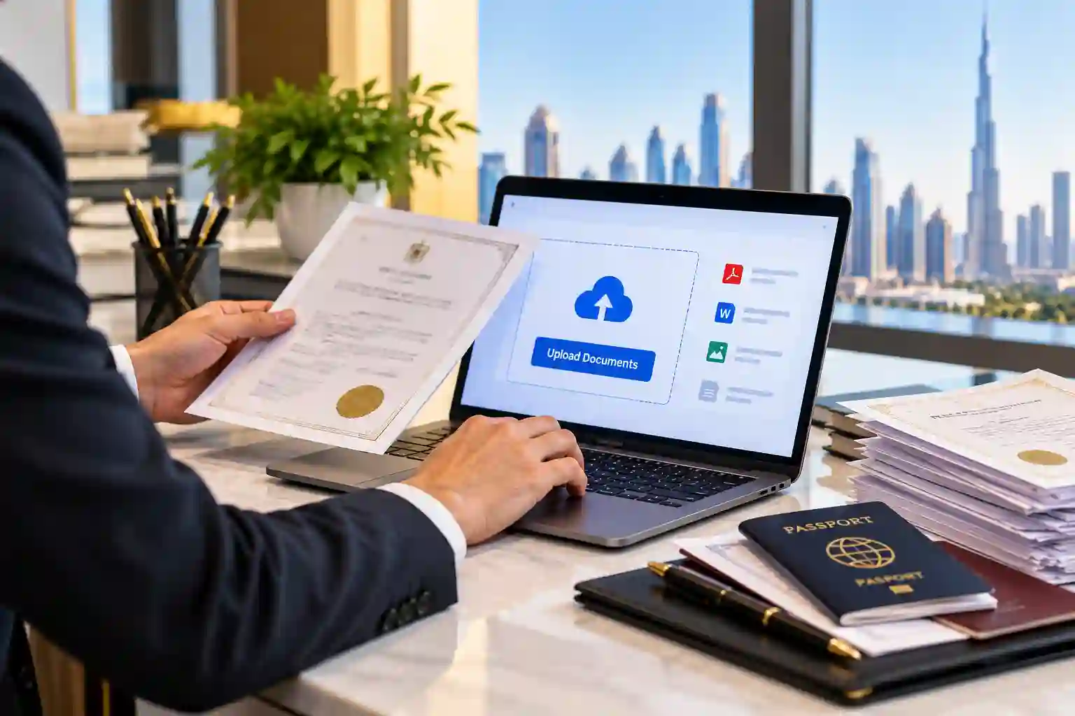 Professional Document Upload Workspace